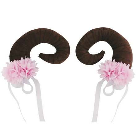 Adult Womens Floral Clustered Nymph Horn Pair Halloween Costume