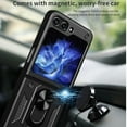 thumbnail image 4 of JTCASES for Samsung Galaxy Z Flip 5 Case with Sliding Lens Window Magnetic Car Mount Rotating Kickstand Hybird 3-layer Non-slipping Military-grade Protection Shell, Gold, 4 of 11