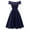 Summer Dresses for Women Plus Size-Navy, variant on Homenesgenics Summer Dresses for Women Plus Size Women's Vintage Princess Sleeveless Fashion Solid Party Long Dress Blue M