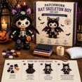 thumbnail image 6 of Patchwork Skeleton Witch Girl DIY Kit, Halloween DIY Patchwork Skeleton Set with 7 Styles Doll Making, Handmade Decor Ornament Gift for Craft Lovers, Beginner Sewing Project (cc2), 6 of 7