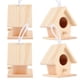 thumbnail image 3 of Decoración de jardín, 4 cajas nido de madera para pájaros para exteriores, casa de madera para pájaros, uso práctico, 3 of 12
