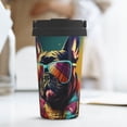 thumbnail image 6 of Fotbe Retro Bulldog Sunglasses Printed Insulated Travel Coffee Mug Spill Proof Leak Proof Stainless Steel Coffee Tumbler Reusable Coffee Cups with Lids Thermos, 6 of 8