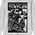 thumbnail image 2 of TMNT Comic Origins Crosshatched Art Crew Neck Long Sleeve Athletic Heather Adult Tee-Small, 2 of 3