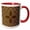Red/White, variant on 3drose, Arabic Napkin Four Star Mandala, 15oz Mug