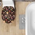 thumbnail image 4 of ZIATUBLE Mushroom Toilet Lid Seat Cover Butterfly Toilet Lid Covers for Bathroom Elongated Plant Easy to Clean Toilet Lid Cover Soft Toilet Lid Cover Fits Most Toilet Lids, 4 of 6