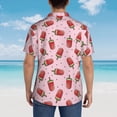 thumbnail image 6 of Daiia Watermelon Ice Cream Hawaiian Shirt for Men Gentle Cotton Regular Short Sleeve Casual-3X-Large, 6 of 9