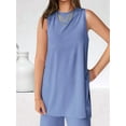 thumbnail image 4 of Women'S 2 Piece Lounge Set 2025 Summer Casual Loose Tank Top Wide Leg Pants Matching Outfits Tracksuit Light Blue XXL, 4 of 5