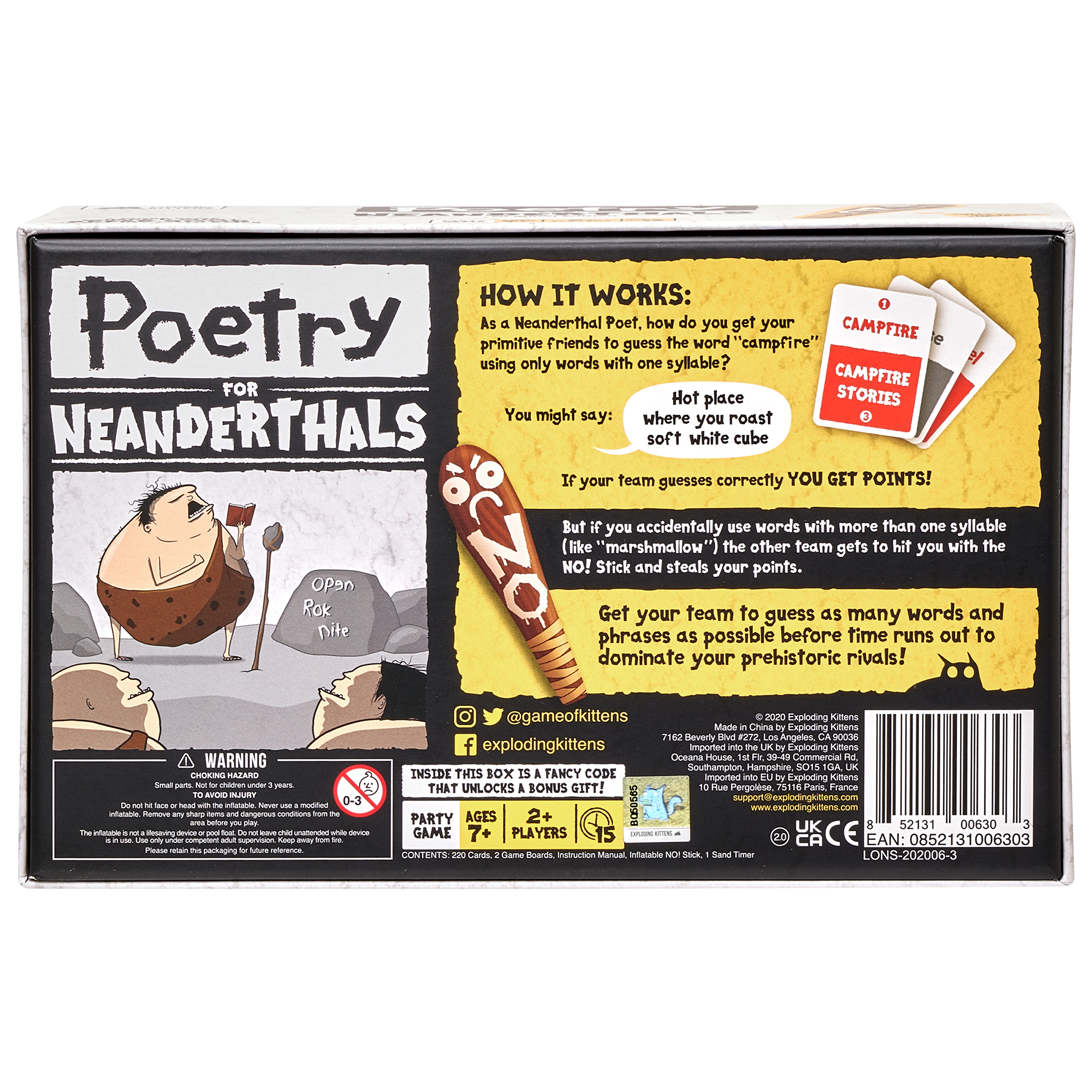 Poetry for Neanderthals Party Game by Exploding Kittens, 15 Minutes, Ages 7 and up, 2+ Players. - image 5 of 5
