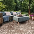 thumbnail image 4 of SAFAVIEH Courtyard Clodagh Medallion Indoor/Outdoor Area Rug, Brown/Beige, 6'7" x 9'6", 4 of 9