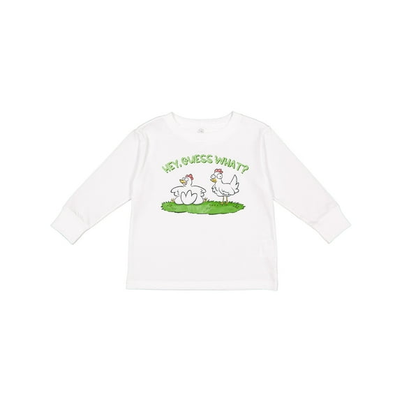 Inktastic Hey, Guess What? Chicken Butt Boys or Girls Long Sleeve Toddler T-Shirt