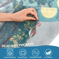 thumbnail image 3 of Yayeee Kitchen Curtains Tier Pair Light Filtering 27"x36" Rod Pocket Short Cafe Window Panel, Purple Forest Scene, 3 of 7