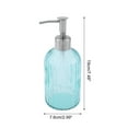 thumbnail image 4 of Unique Bargains 1 Pc Elegant Soap Pump Dispenser for Bathroom 13.52oz Blue Silver Tone, 4 of 6