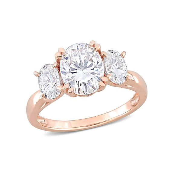 Everly Women's Moissanite 10K Rose Gold Engagement Ring