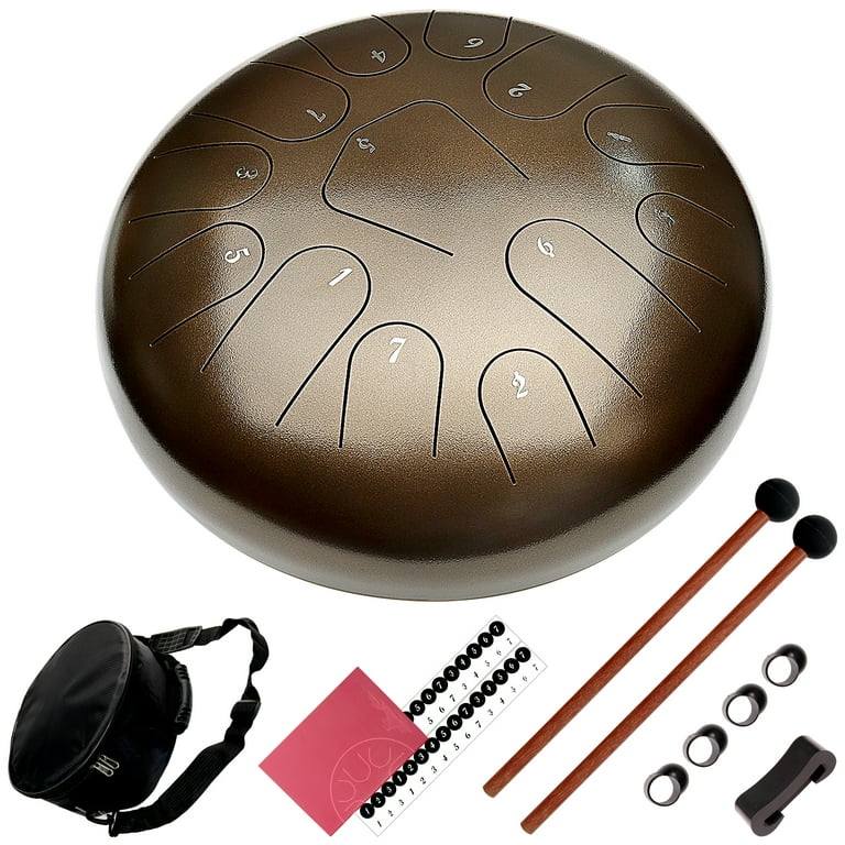 REGIS Alloy Steel Tongue Drum 13 Notes 12 Inches Chakra Tank Drum