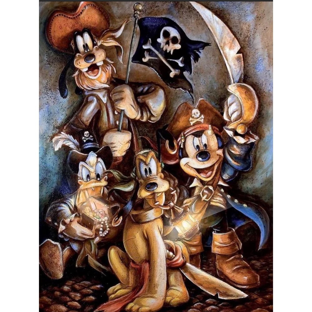 Disney Peinture de diamants-Mickey et Minnie Mouse-30x40-strass