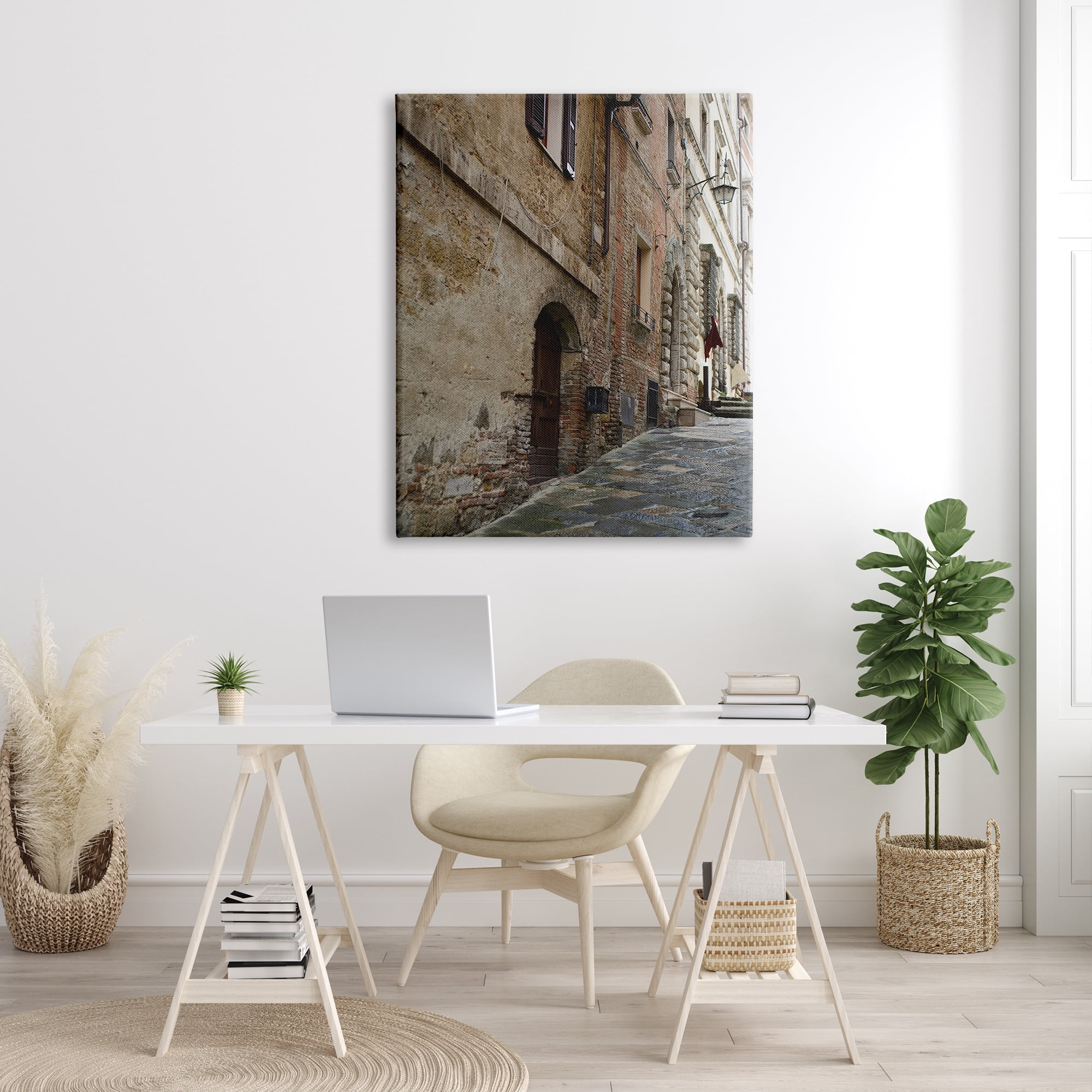 Stupell Industries Historical Architecture Alleyway Brick Building Exterior Street Photography, 36 x 48, Design by Nancy Crowell