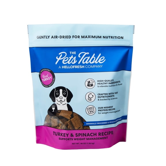 The Pets Table Turkey & Spinach Air-Dried Dog Food, 3 lb