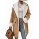 thumbnail image 1 of Abrigos de Invierno de Larga con Solapa Forrada para Mujer, Chaqueta Larga y Cálida con Doble Botonadura, Abrigo de Felpa. Caqui M, 1 of 7