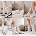 thumbnail image 7 of Bocaoying 8 Pairs Women's Lace Ankle Socks, White Frilly Cute Lettuces Socks Sheer Socks for Women with Bow & Heart, Sweet Lolita Thin Casual Socks, Y2K Styles Casual Socks for Daily Wear, 5-10, 7 of 7