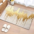 thumbnail image 2 of Modern Gold Large Area Rugs for Bedroom Living Room, Non Slip Carpet Bedside Rug, Abstract Minimalist Grunge Art Color Block Rectangular Floor Cover Kitchen Accent Rug 2'x3' for Dining Room/Office, 2 of 9