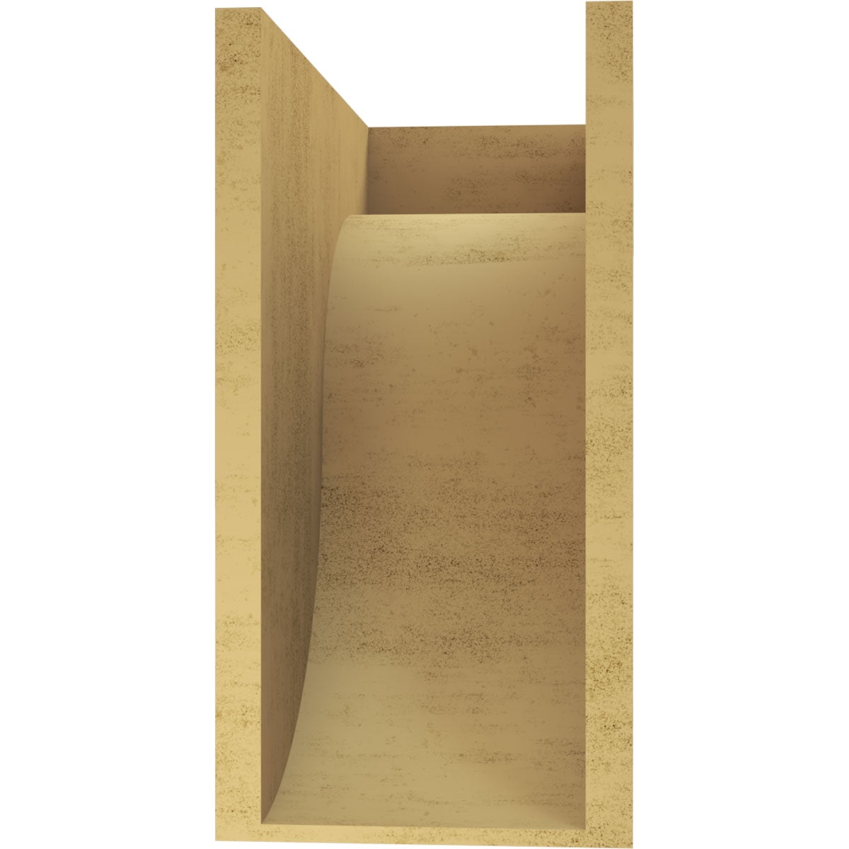 9"W x 18"D x 18"H Classic Del Monte Rough Cedar Woodgrain TimberThane Corbel, Primed Tan