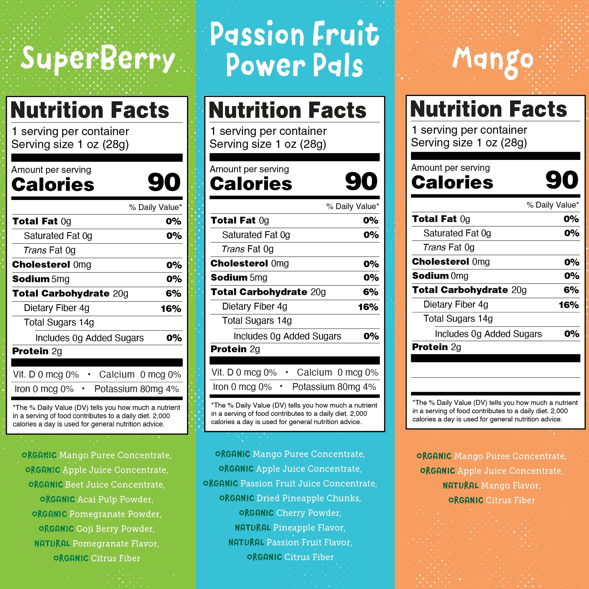 YOU LOVE FRUIT - Fruit Snacks Variety Pack 30 count 100% Natural Gluten-Free Vegan Low Carb Low Fat Fruit Kosher Snacks for Kids College Students Teachers and Offices Healthy