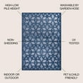 thumbnail image 3 of JONATHAN Y IBIZA 5' Round Area Rug, Talaia Neutral Geometric - Navy, IBZ102B-5R, 3 of 8