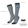 thumbnail image 6 of Fotbe Popcorn With Glasses print Women's Men's Novelty Crew Socks Cotton Socks Knee High Socks for Walking,Running,Nurses,Pregnancy, 6 of 8