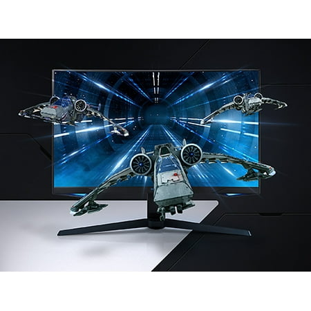 Samsung - Odyssey G7 27" LED Curved QHD FreeSync and G-SYNC Compatible Monitor with HDR (DisplayPort, HDMI) - Black