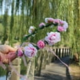 thumbnail image 5 of Realistic Flower Garland Headband Elegant Flower Headpiece Flower Wreath Hairband Women Wedding Party Hairhoop, 5 of 8