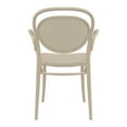 thumbnail image 3 of Compamia Marcel XL Resin Outdoor Arm Chair Taupe, 3 of 6