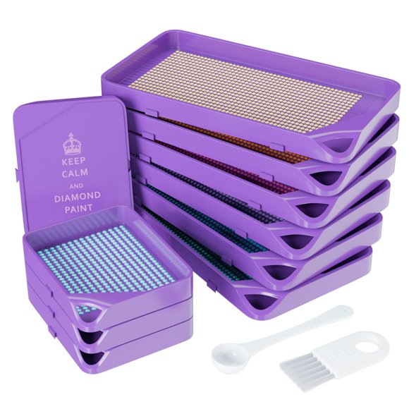 Kit de bandejas para diamond art ARTDOT de 10 piezas apilables