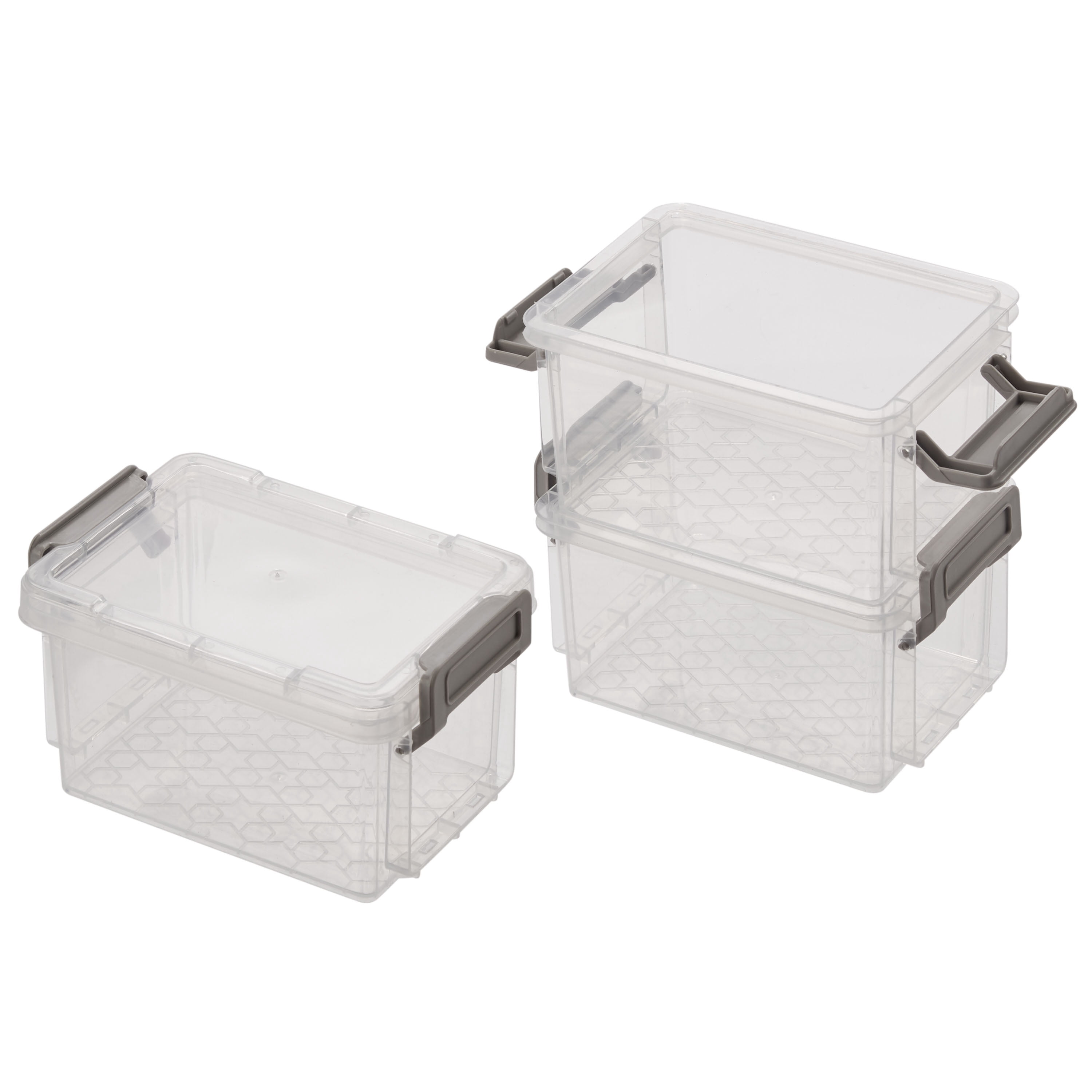 Simplify 4-Pack 12oz Stackable Storage Box Set with Lid