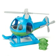 Green Toys: Helicopter - Blue - Green Bear Pilot Character, Play Toy Vehicle, Rotating Blades & Rear Propeller, Recycled Material, Kids & Toddlers 2+
