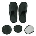 thumbnail image 3 of Unique Bargains 1Pair Disposable Slippers Foldable Closed Toe Hotel Slippers Deep Gray, 3 of 5