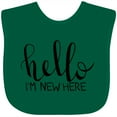 thumbnail image 3 of Inktastic Hello, I'm New Here Hand Drawn Type Boys or Girls Baby Bib, 3 of 4