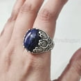 thumbnail image 4 of Sodalite Mans Ring, Natural Blue Sodalite, Unisex Ring, Oxidized Silver Jewelry, 925 Silver Ring, Birthday Gift, Heavy Men Ring, Arabic Design, Ottoman Style Ring, Christmas, Turkish Signet Ring, 4 of 7