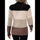 thumbnail image 3 of Suéteres de Bloque de Color para Mujer, Blusas de Larga con Cuello Alto, Suéter de Punto Holgado. Caqui XL, 3 of 7
