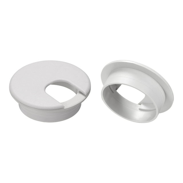 Unique Bargains 2Pack 2Inch/50mm Cable Hole Cover ABS Desk Cable Wire Cord Grommet, White