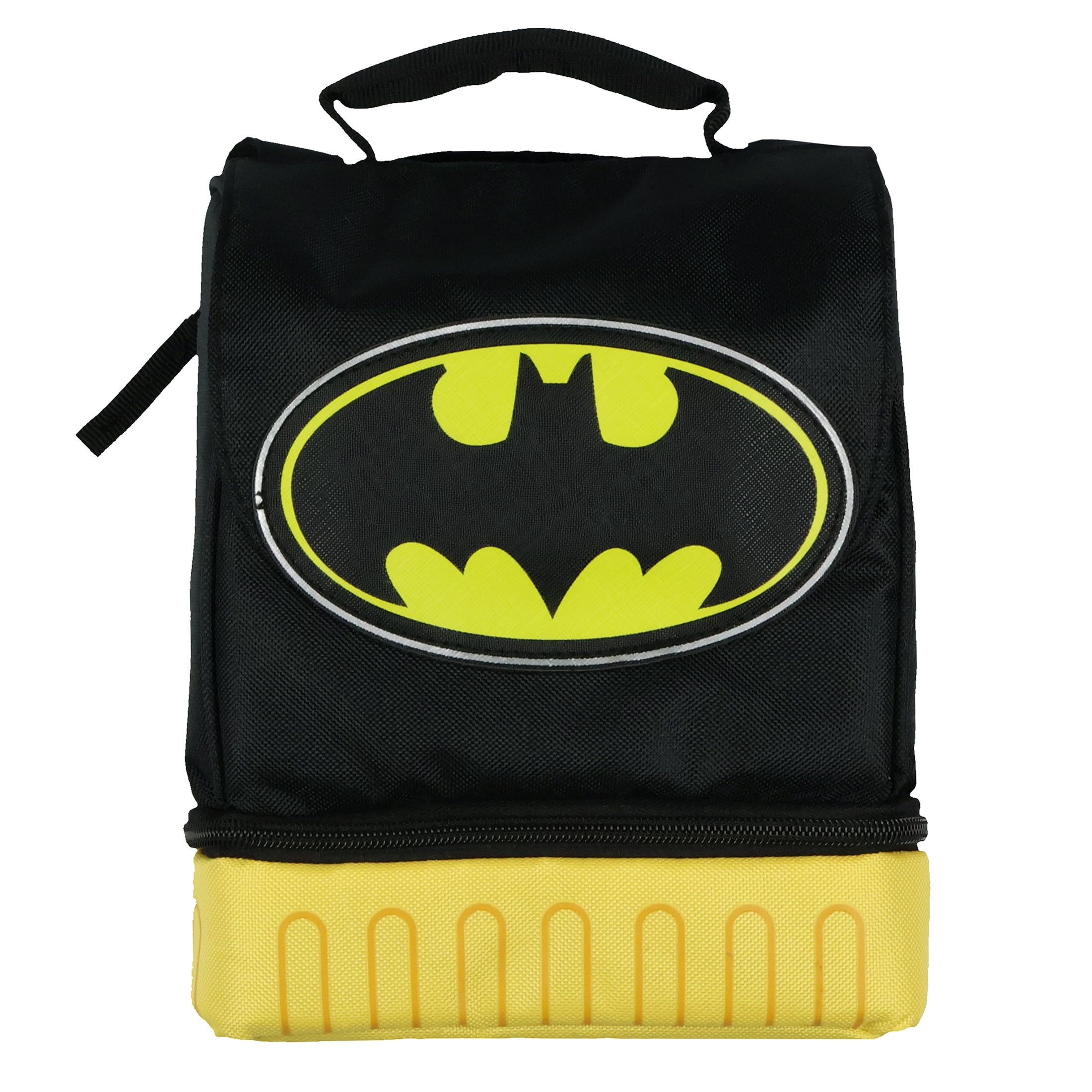 DC Comics Batman Lunch Box Dual Compartment Insulated 3D Cape Food Bag 10"