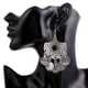 thumbnail image 1 of Par de aretes colgantes bohemios perfecl Plata antigua, 1 of 6