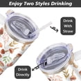 thumbnail image 4 of Mushroom 40 oz Tumbler with Handle and Straw, Double Wall Vacuum Insulated Stainless Steel Tumbler with straw, 100% Leak-proof Water Bottle, Travel Mug Coffee Cup, Gift for men and Women, 4 of 6