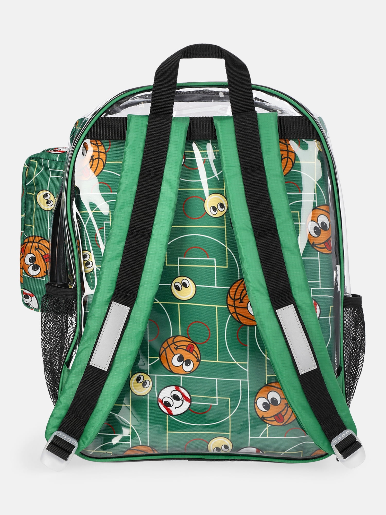 Wonder Nation Kids' Clear Court Time 17" Backpack, Lunch Tote, Laptop Sleeve and Pouch Set, 4-Piece