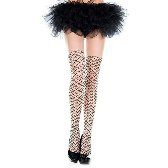 Music Legs Women's Scale print spandex pantyhose