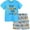 Blue forklift, variant on WIBACKER 2-7Y Toddler Boy Cotton Summer Outfit Short Sleeve T-Shirt and Shorts Kids Suits Set - Dinosaur