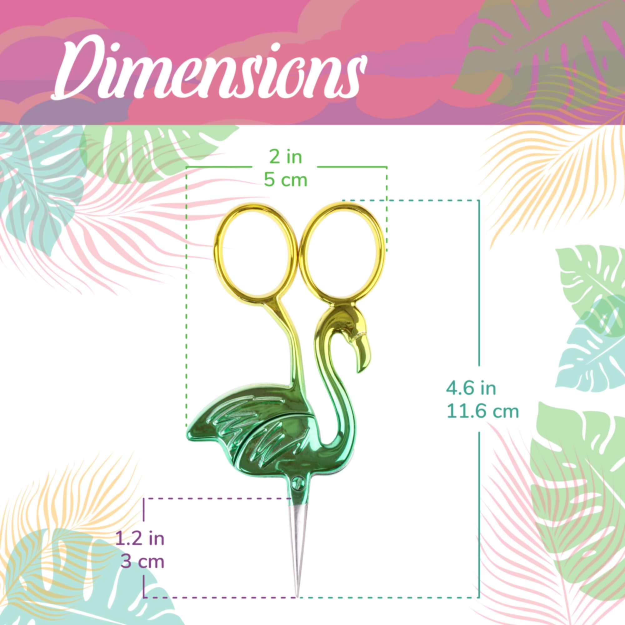 JubileeYarn Flamingo Embroidery Scissors - Lush - 10 Scissors