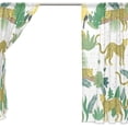 thumbnail image 4 of Coolnut Leopards in Jungle Semi Sheer Curtains Window Voile Drapes Panels Treatment-55x84in for Living Room Bedroom Kids Room, 2 Pieces, 4 of 4