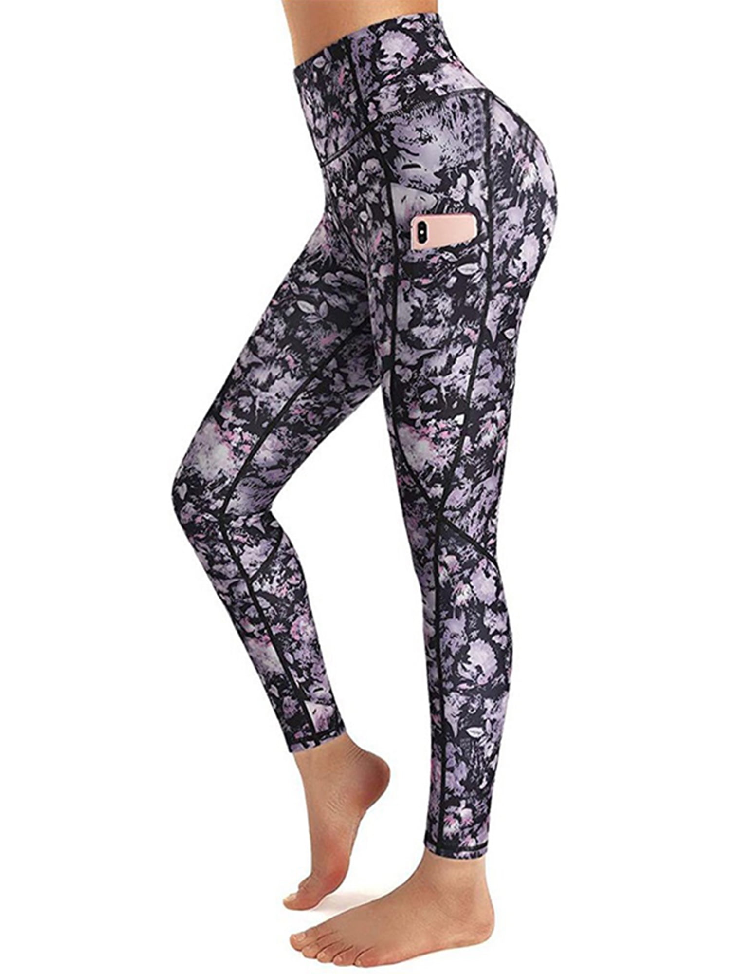 PATTERN HOUR Workout Leggings for Women with Pockets,Women's Squat Proof High Waisted Yoga Pants