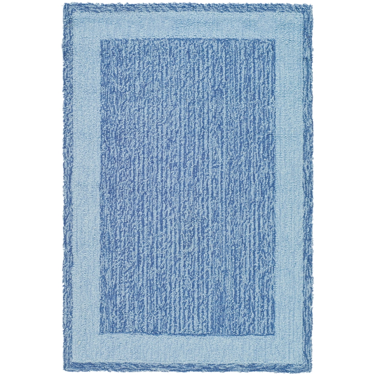 Simple Blue Rug SAFAVIEH Easy Care EZC427E Hand-hooked Blue Rug - Walmart.com
