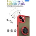 thumbnail image 3 of is Specially Designed for iPhone 13 Anti-Scratches,Anti-Fingerprint, Built-in 360° Rotating Ring Bracket Solid and Durable Magnetic car Phone case, Suitable for iPhone 13 6.1inches Women-Red, 3 of 6